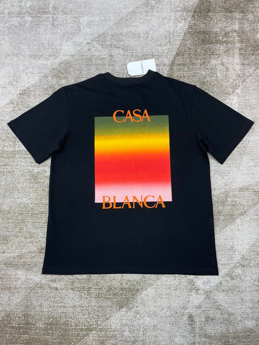 Tee-shirt casa orange/noir